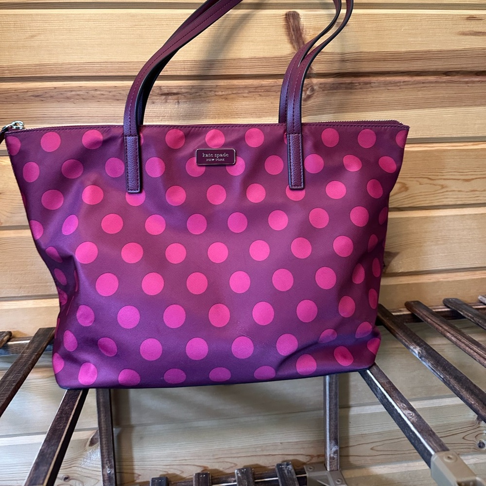 Kate spade Nylon Hayden top zip tote in Blackberry Preserve